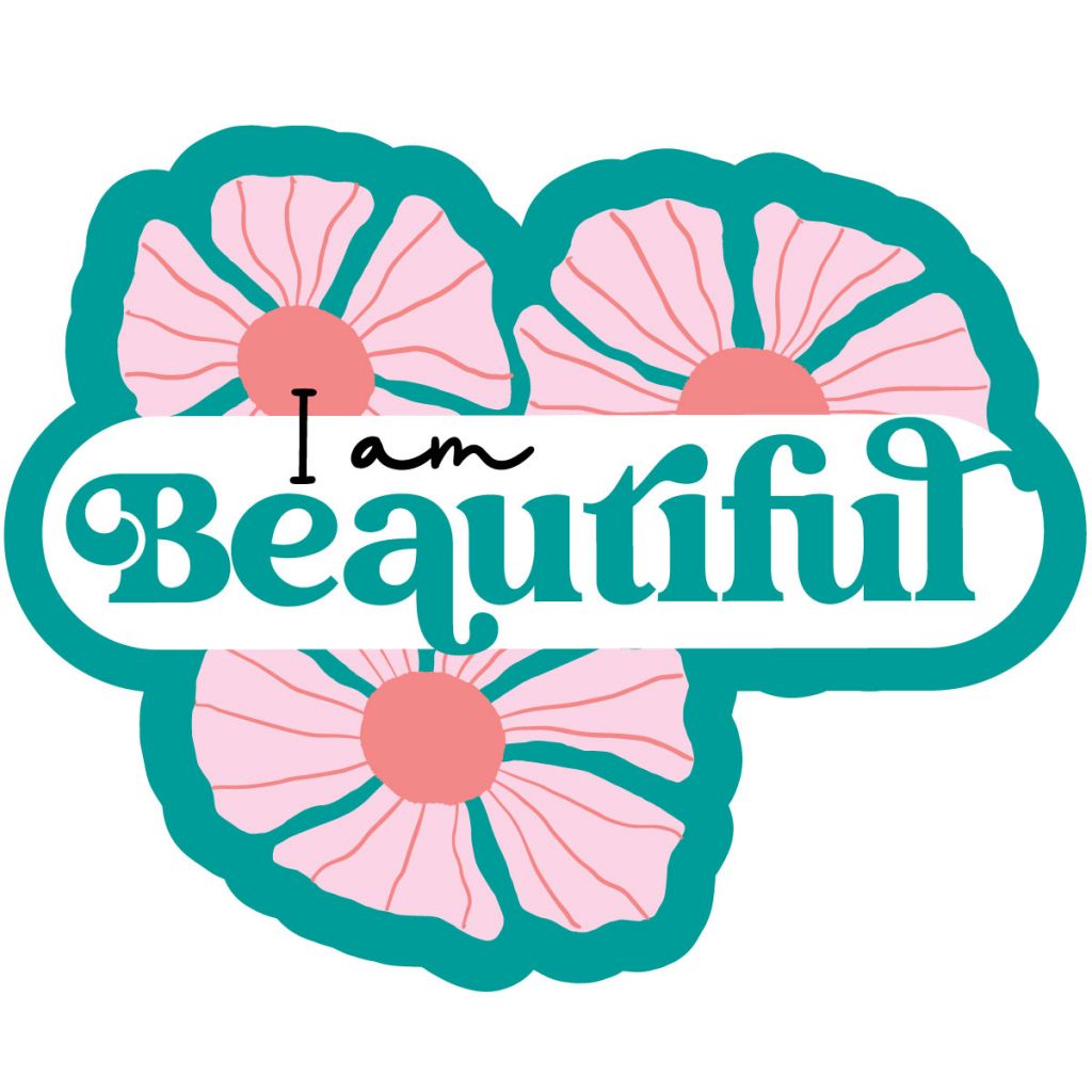 I am Beautiful mirror cling